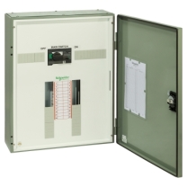 Panelboard W/160A M/Switch 24P F/18mm MCBs Gry IP42