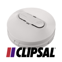 Clipsal Smoke Alarm Photoelectric Type 220-240 VAC 9 VDC Carbon Zinc/Alkaline Battery Gen 4 Surface