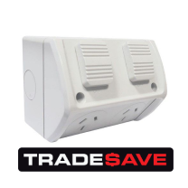 TRADESAVE WEATHERPROOF GPO 2 GANG 10A 250V