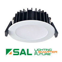 SAL LED Downlight LED 10W 240V 50Hz 3000/4200/5700K 850/1000/900Lm 90deg >90CRI Dimmable IP44 Reinforced Aluminum White
