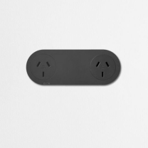 ZETR 12 Surface Double Outlet in Matte Black