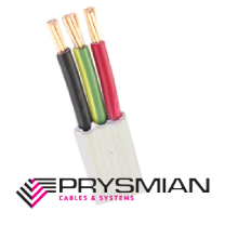 FLAT TWIN & EARTH 1.5MM PVC/PVC WHITE